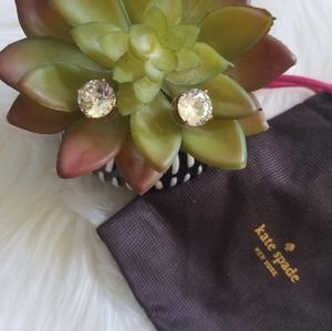 KATE SPADE GORGEOUS GUMDROP CLEAR EARRINGS